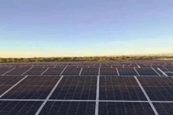 10 MW Solar Panel Array Rows